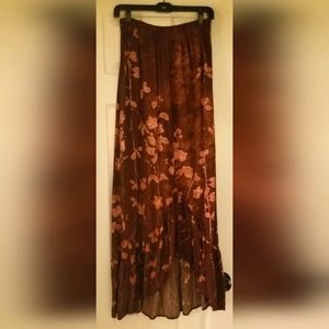 Red Rock Reflections hi-low maxi skirt exclusively from Sedona Arizone Boutique.